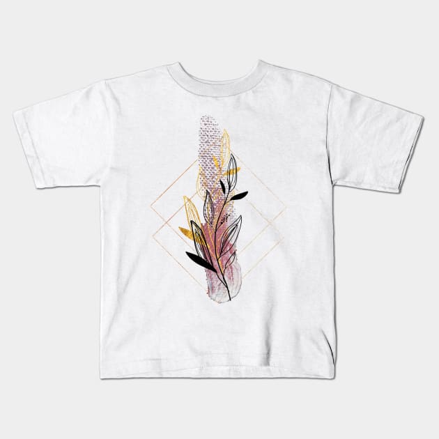 Feminine bohemian design Kids T-Shirt by NJORDUR